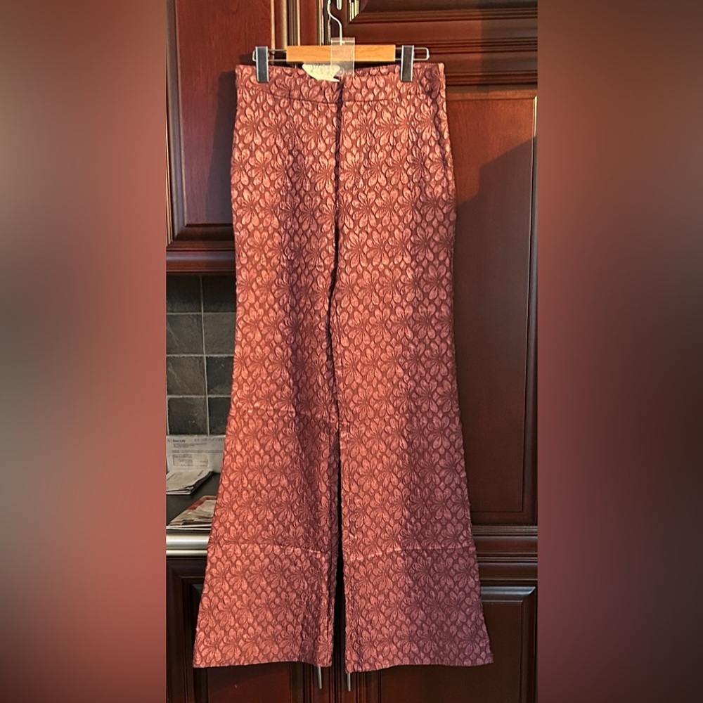 FREE PEOPLE Runaway Floral Flare Pants size 6 - Picture 11 of 15